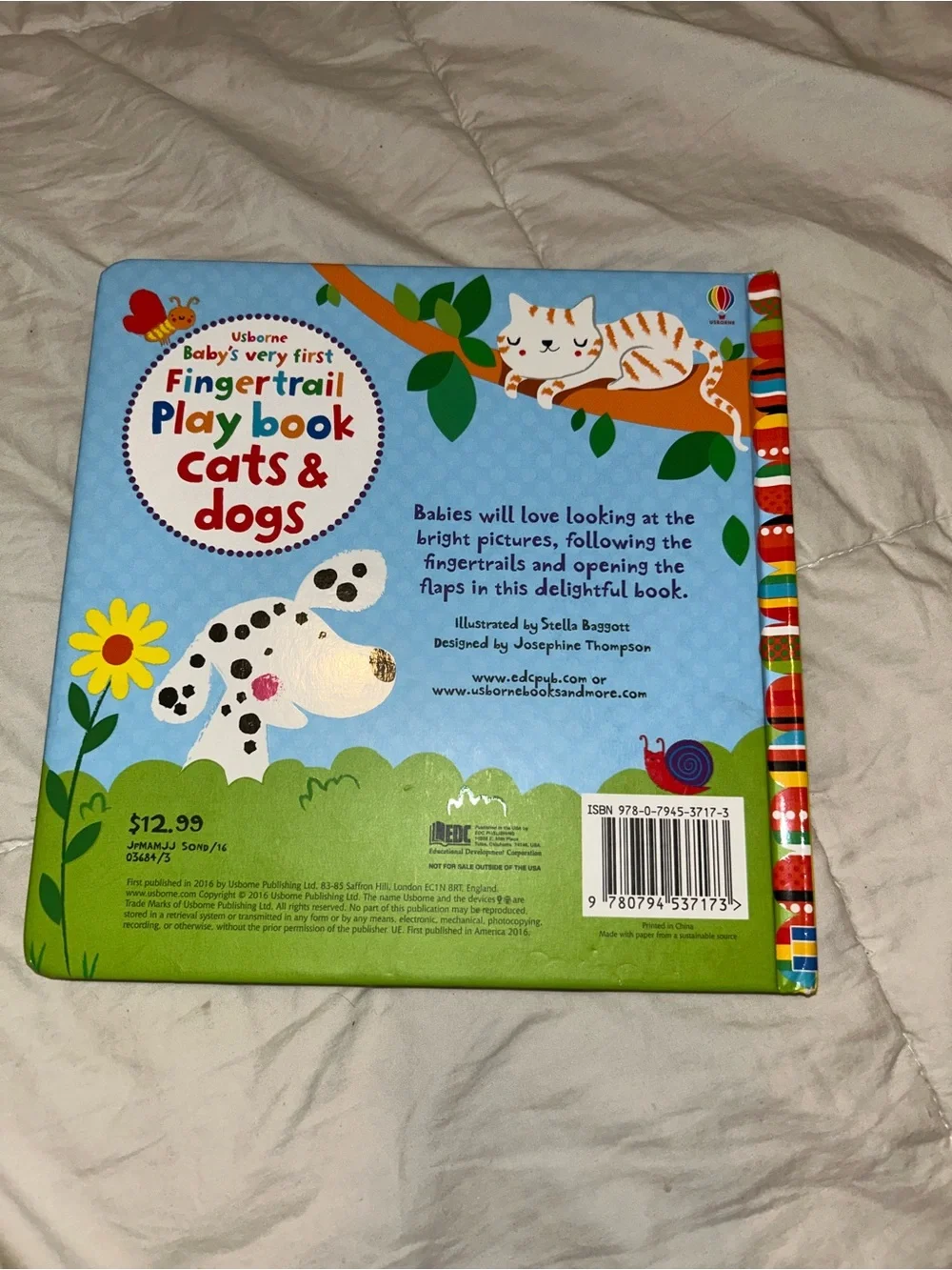 Baby's Very First Fingertrail Playbook Cats & Dogs by Stella Baggott, Board Book